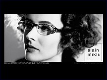 Aperu du site Alain Mikli - crateur de lunettes
