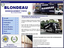 Aperu du site Dmnagements Blondeau Paris - spcialiste du dmnagement