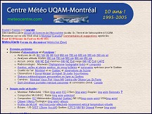 Aperçu du site Centre Météo UQAM à Montréal