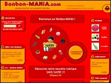 Aperçu du site Bonbon Mania - distributeur de bonbons Haribo