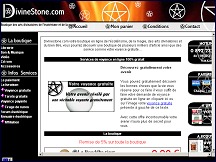 Aperu du site Divinestone, boutique arts divinatoires, sotrisme et magie