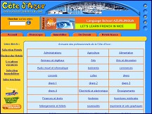 Aperçu du site Annuaire pro Côte d'Azur