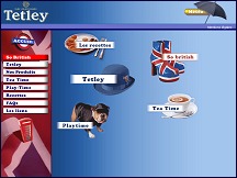 Aperçu du site Tetley - Thés sélectionnés et recettes de cuisine à base de thé