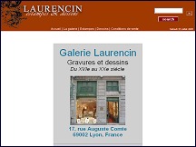 Aperu du site Galerie Laurencin : gravures, estampes et dessins - vente et expertise