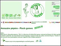 Aperu du site Flash games Ppre - jeux flash en ligne