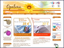 Aperçu du site Opalona: cravates et boutons de manchette