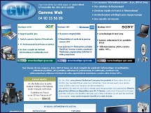 Aperçu du site GammeWeb - vente matériel informatique, Acer, Sony, IBM, Lenovo