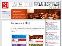 Aperu du site Ecole suprieure de journalisme de Lille