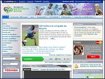 Aperu du site Le site officiel de la Coupe du Monde de Football
