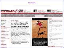 Aperçu du site Le Figaro, journal quotidien d'infos, édition en ligne du Figaro