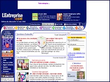 Aperçu du site L'Entreprise