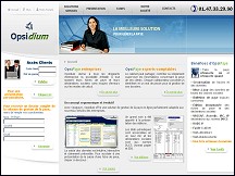 Aperu du site Opsidium Opsipaye - solution de gestion externalise de la paie en mode ASP