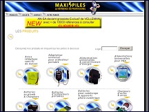 Aperu du site Maxi Piles - batteries, piles, accus