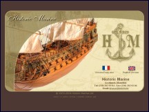 Aperçu du site Historic Marine - maquettes de bateaux
