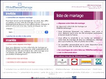 Aperu du site MilleMercisMariage.com - listes de mariage