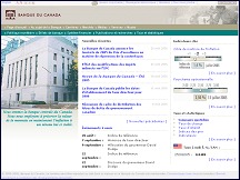 Aperu du site Banque du Canada- banque centrale canadienne