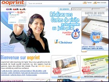 Aperçu du site Ooprint - réalisez vos cartes de visite, imprimerie en ligne