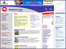 Aperu du site HoaxBuster - dtecteur de canulars et rumeurs du web