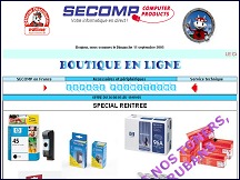 Aperu du site Secomp France - accessoires et priphriques informatiques