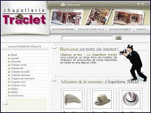 Aperçu du site Chapellerie Traclet  - chapeaux, accessoires de mode