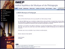 Aperu du site IMEP - Institut Suprieur de Musique et de Pdagogie  Namur