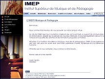 Aperçu du site IMEP - Institut Supérieur de Musique et de Pédagogie à Namur