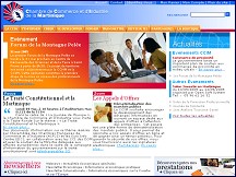 Aperçu du site Chambre de Commerce et d'Industrie de la Martinique