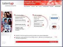 Aperu du site Talentup - offres d'emploi d'un rseau de cabinets de recrutement