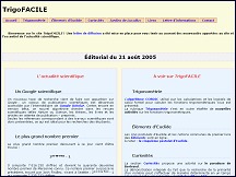 Aperu du site Trigofacile - mathmatiques et trigonomtrie