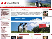 Aperçu du site Austria Info - office tourisme autrichien