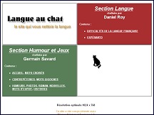 Aperçu du site Langue au chat - le site qui vous nettoie la langue