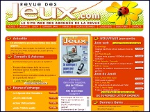 Aperçu du site La Revue des Jeux - revue mensuelle consacrée aux jeux