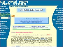 Vrai-Nom.com - le vrai nom des stars et c�l�brit�s