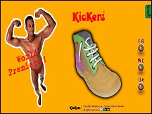 Aperçu du site Chaussures Kickers - créez vos propres Kickers