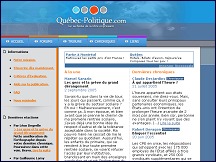 Aperu du site Qubec-Politique - webzine qubcois consacr  la politique