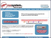 Aperu du site Rexsystem - diteur solutions de gestion, planning et btiment, PME et TP