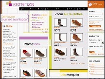 Aperçu du site Sarenza.com - magasin de chaussures de marque, chaussures Sarenza