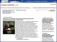 Aper�u du site Observabilis - moteur des derni�res infos strat�giques sans tabou