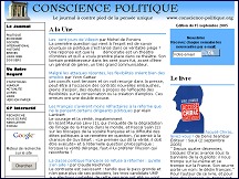 Aperu du site Conscience Politique - un autre regard sur la politique