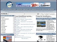 Aperu du site Francesim.com - Flight Simulator, espace de simulation arienne