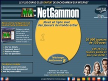 Aperu du site Netgammon, le jeu de backgammon en ligne