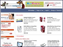 Aperçu du site MasterComputer : matériel informatique, image et son