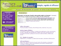 Aperçu du site Parcours Emploi