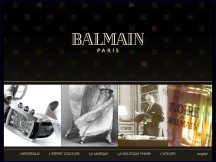 Aperu du site Pierre Balmain Paris - maison de haute couture parisienne