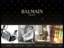 Aper�u du site Pierre Balmain Paris - maison de haute couture parisienne