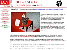 Aperu du site Dogs and You - manteaux pour chiens