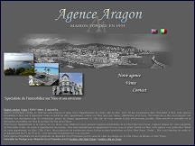 Aperu du site Agence Aragon - immobilier sur Nice et Cte d'Azur