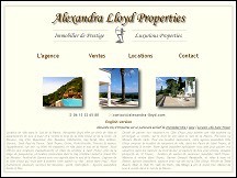 Aperu du site Alexandra Lloyd - immobilier de prestige, Cte D'Azur et Corse