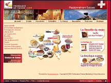 Aperu du site Fromages de Suisse - passionnment suisses