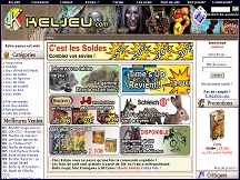 Aperu du site Keljeu - un monde de jeux pour tous